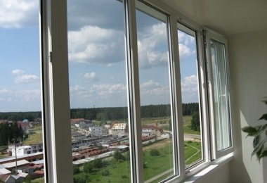 Однокамерный стеклопакет на балконе